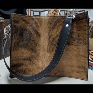 Handmade hair on hide purse